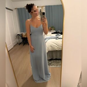 Show Me Your Mumu - Sold Out Faith Maxi Dress Steel Blue Chiffon